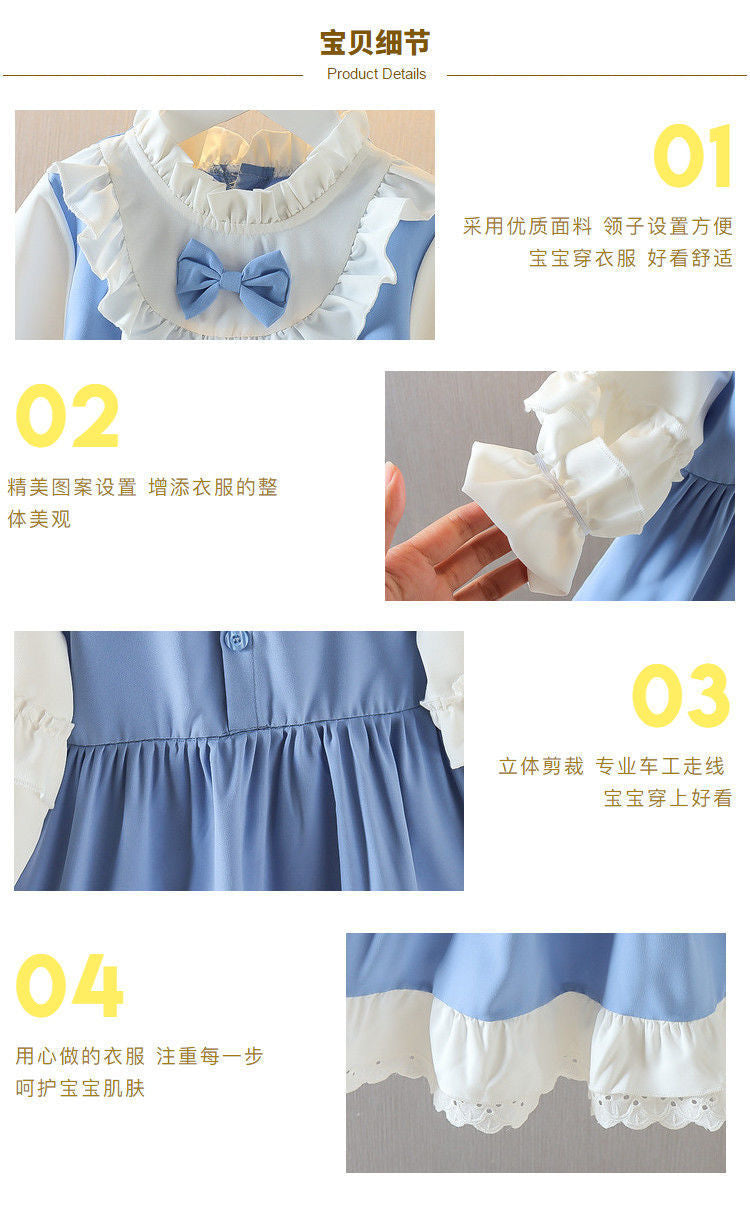 β¨ Royal Blue Winter Princess Dress β¨