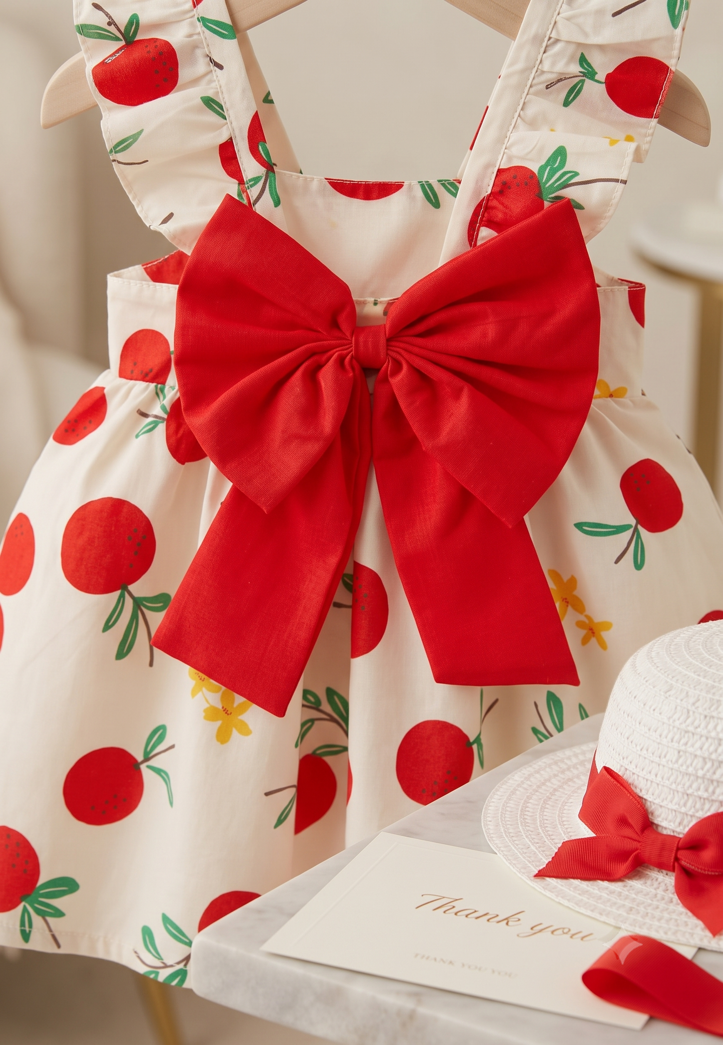 Premium Imported Bow Frock With Hat