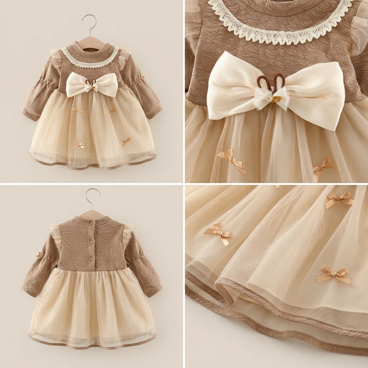 👑 Little Princess Royal Tulle Winter Holiday Dress ✨
