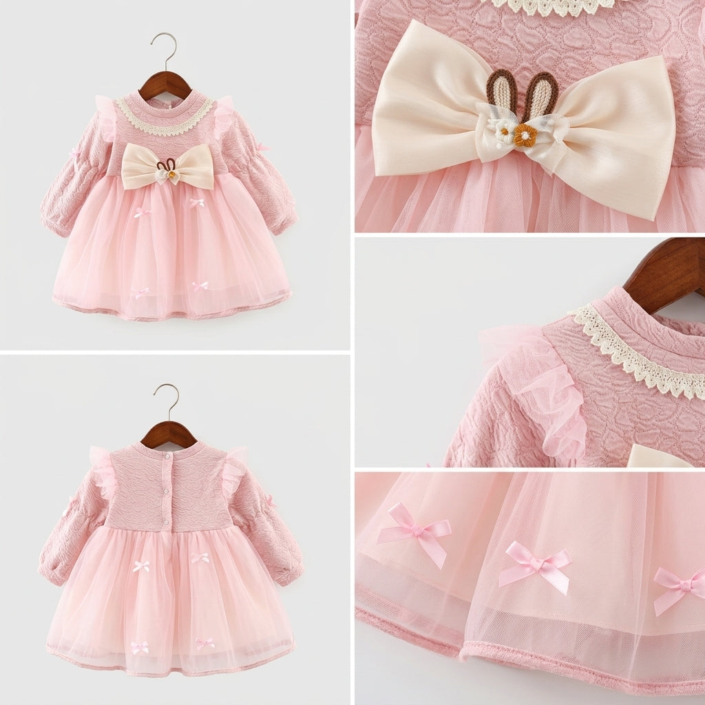 👑 Little Princess Royal Tulle Winter Holiday Dress ✨