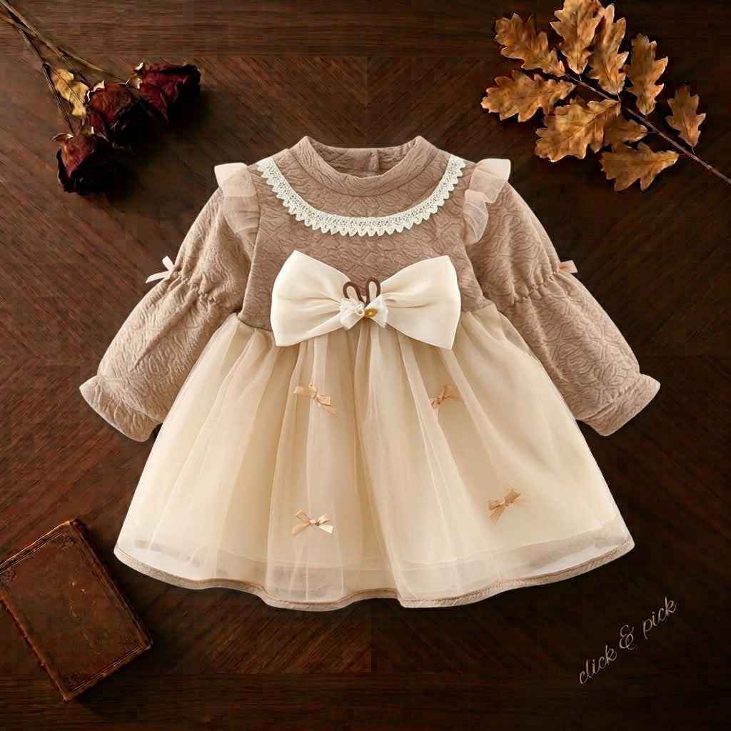 👑 Little Princess Royal Tulle Winter Holiday Dress ✨