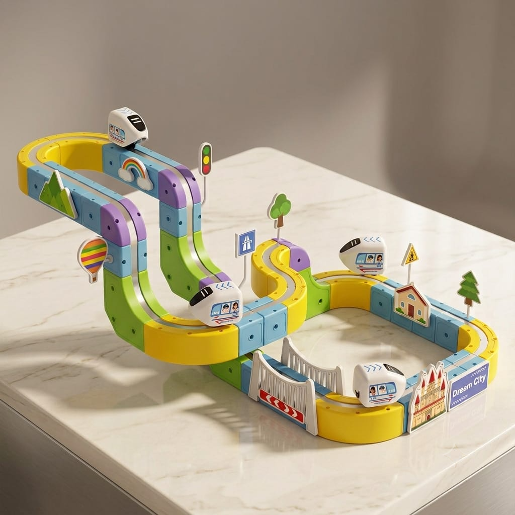 126-Piece STEM Magnetic Train Set