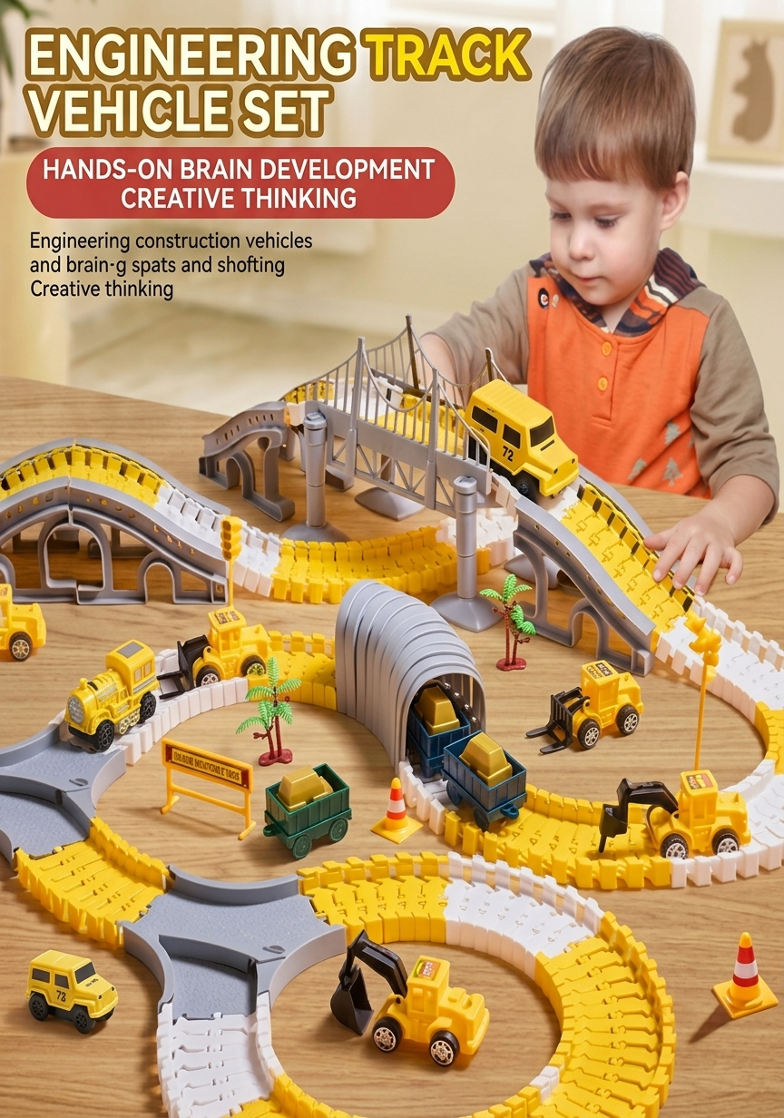 Engineering Railroad Train Set- 342 pieces