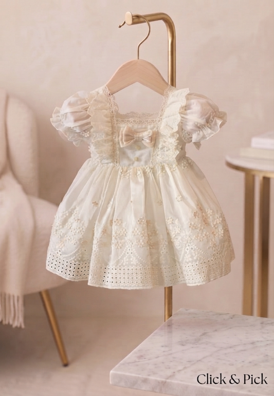 French lolita pearl bow princess dress 🌸