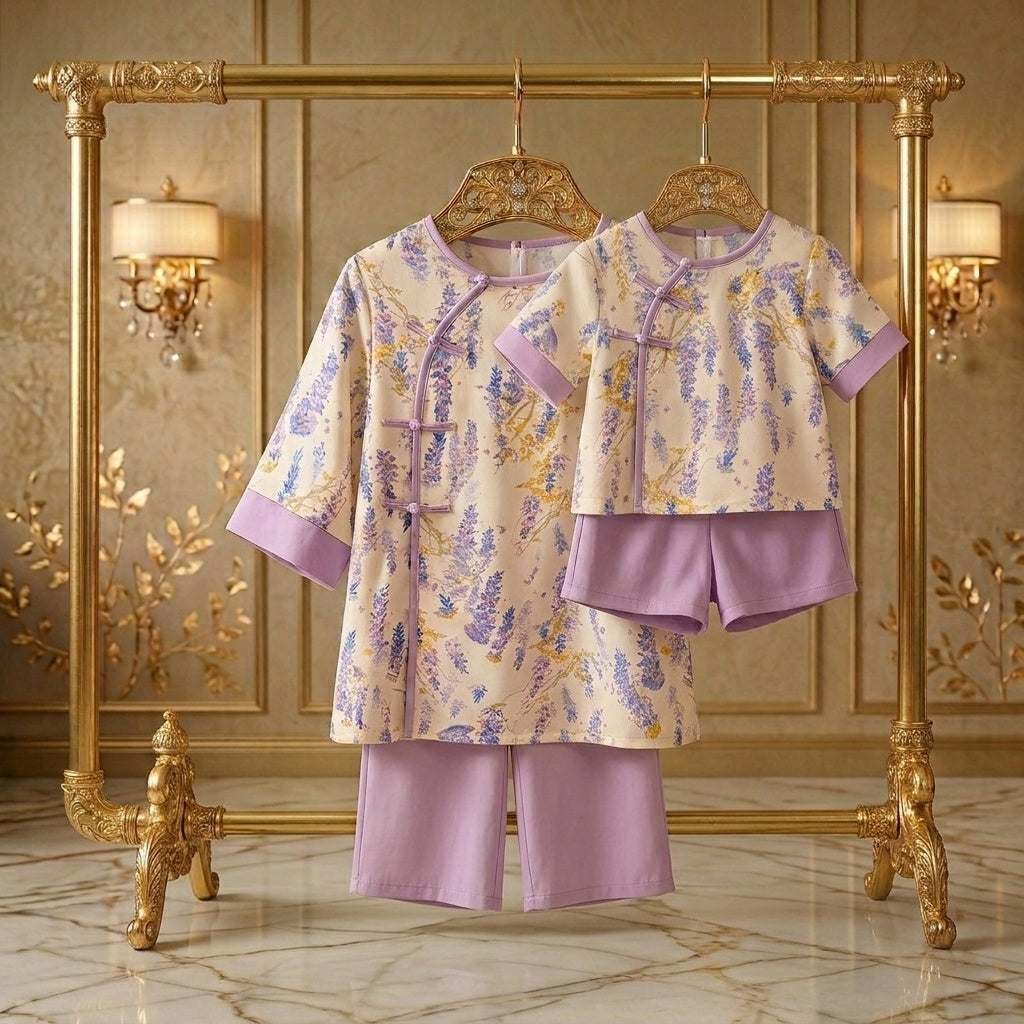 Mommy & Me Luxe Cotton-Silk 4-Pc Co-ord Set